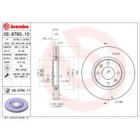 09.8760.11 BREMBO Гальмівний диск
