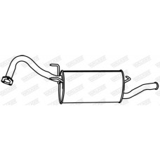 19804 WALKER Глушник вихлопних газів кінцевий