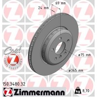 150.3480.32 ZIMMERMANN Гальмівний диск