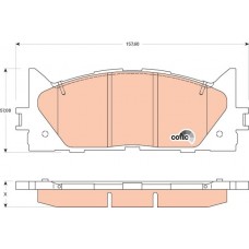 GDB3429 TRW Комплект гальмівних колодок дисковий гальм