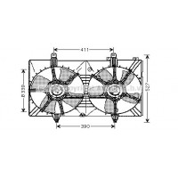 DN7518 AVA QUALITY COOLING Вентилятор охолодження двигуна