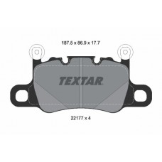 2217701 TEXTAR КомплеК т гальмівних колодок, дискове гальмо