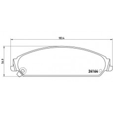 P 11 017 BREMBO Комплект гальмівних колодок дисковий гальм