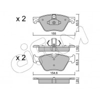 822-917-0 CIFAM КомплеК т гальмівних колодок, дискове гальмо
