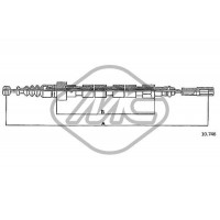 83714 Metalcaucho Тросик, cтояночный тормоз