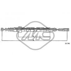 83714 Metalcaucho Тросик, cтояночный тормоз