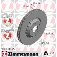 100.3386.75 ZIMMERMANN Гальмівний диск