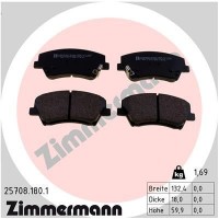 25708.180.1 ZIMMERMANN Комплект гальмівних колодок дисковий гальм