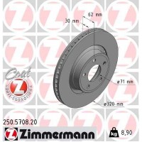 250.5708.20 ZIMMERMANN Гальмівний диск