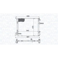 350213205800 MAGNETI MARELLI Радіатор охолодження двигуна