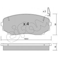 822-872-0 CIFAM Комплект гальмівних колодок дисковий гальм