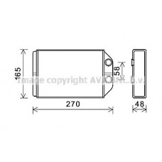 AIA6393 AVA QUALITY COOLING Теплообмінник обігрів салону