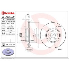 09.A535.21 BREMBO Гальмівний диск