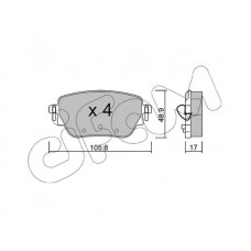 822-1195-0 CIFAM Комплект гальмівних колодок дисковий гальм