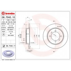 08.7042.11 BREMBO Гальмівний диск