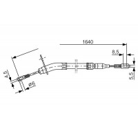 1 987 477 011 BOSCH Тросик, cтояночный тормоз