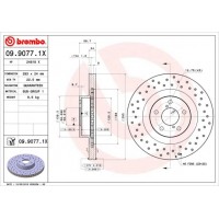 09.9077.1X BREMBO Гальмівний диск
