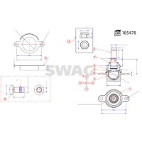 33 10 9940 SWAG Шарнір незалежної підвіски поворотного важеля