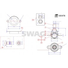 33 10 9940 SWAG Шарнір незалежної підвіски поворотного важеля
