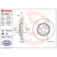 09.D509.11 BREMBO Гальмівний диск