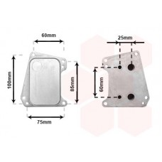 37013720 VAN WEZEL масляний радіатор двигунне олива
