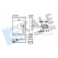 355235 KALE OTO RADYATÖR Теплообмінник обігрів салону