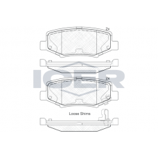 181909 ICER Комплект гальмівних колодок дисковий гальм