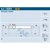 74264 FAE Свічка розжарювання
