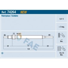 74264 FAE Свічка розжарювання