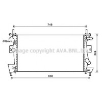 FD2475 AVA QUALITY COOLING Радіатор охолодження двигуна