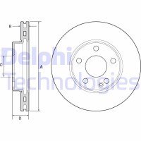 BG4554C DELPHI Гальмівний диск