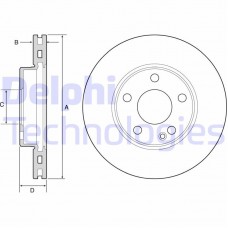 BG4554C DELPHI Гальмівний диск