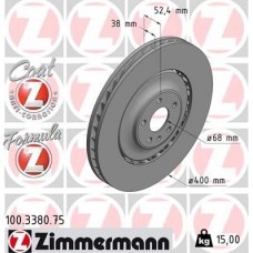 100.3380.75 ZIMMERMANN Гальмівний диск