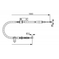 1 987 482 153 BOSCH Тросик, cтояночный тормоз