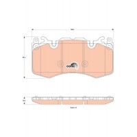 GDB1834 TRW Комплект гальмівних колодок дисковий гальм