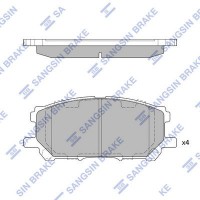 SP1456 Hi-Q Комплект гальмівних колодок дисковий гальм