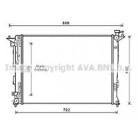 HY2283 AVA QUALITY COOLING Радіатор охолодження двигуна