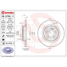 08.D759.11 BREMBO Гальмівний диск