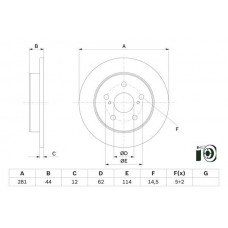 0 986 479 E91 BOSCH Гальмівний диск