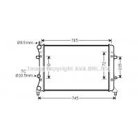 VN2359 AVA QUALITY COOLING Радіатор охолодження двигуна