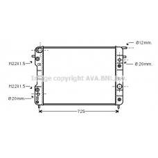 OLA2193 AVA QUALITY COOLING Радіатор охолодження двигуна
