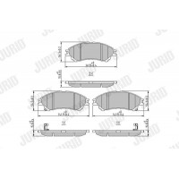 573777J JURID Комплект гальмівних колодок дисковий гальм