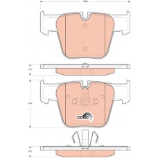 GDB1674 TRW Комплект гальмівних колодок дисковий гальм