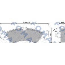 FO 627781 FOMAR Friction Комплект гальмівних колодок дисковий гальм FO 627781 FOMAR Friction Комплект гальмівних колодок дисковий гальм