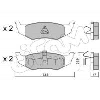 822-522-0 CIFAM Комплект гальмівних колодок дисковий гальм