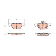 GDB3639 TRW Комплект гальмівних колодок дисковий гальм