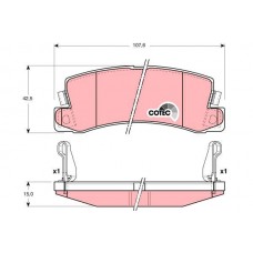 GDB3164 TRW Комплект гальмівних колодок дисковий гальм
