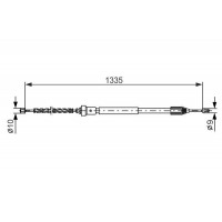 1 987 477 783 BOSCH Тросик, cтояночный тормоз