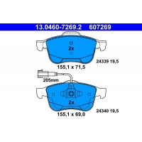 13.0460-7269.2 ATE Комплект гальмівних колодок дисковий гальм