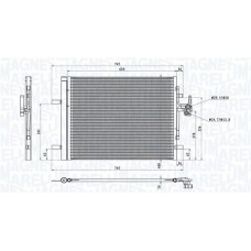350203873000 MAGNETI MARELLI Конденсатор кондиціонера 350203873000 MAGNETI MARELLI Конденсатор кондиціонера